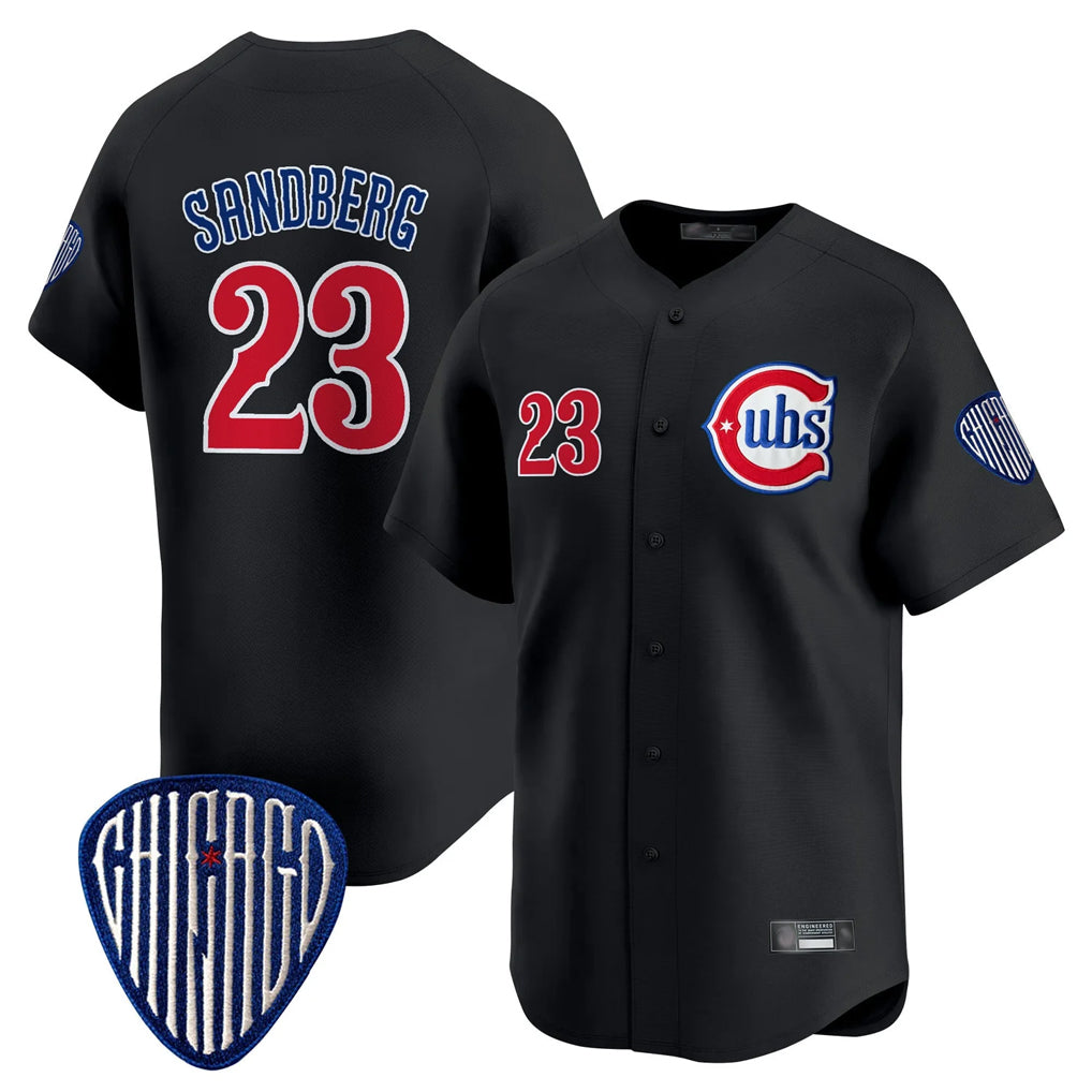 Boles C.Cubs #23 Ryne Sandberg Player Black Vapor Premier Limited Home Stitched Jerseys