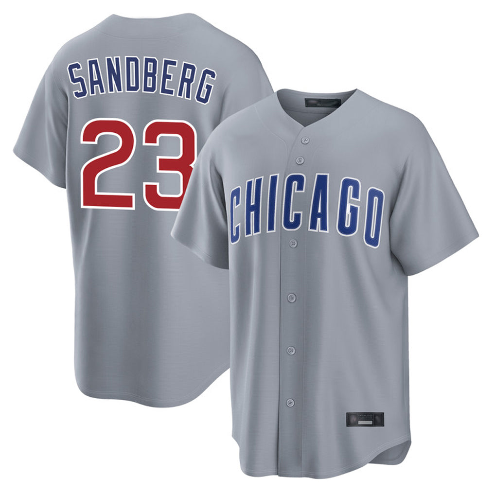 Boles C.Cubs #23 Ryne Sandberg Player Gray Home Game Stitched Jerseys