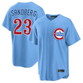 Boles C.Cubs #23 Ryne Sandberg Player Light Blue Home Game Stitched Jerseys