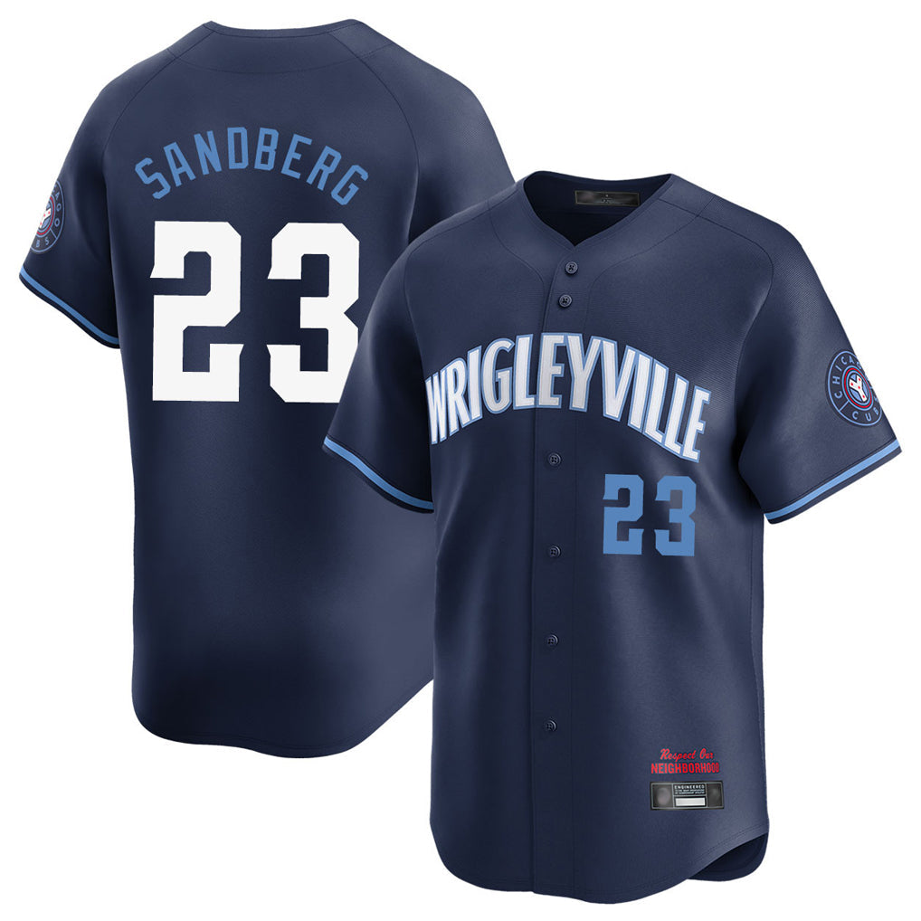 Boles C.Cubs #23 Ryne Sandberg Player Navy City Connect Limited Home Stitched Jerseys