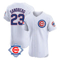 Boles C.Cubs #23 Ryne Sandberg Player White 150th Anniversary Limited Elite Home Game Stitched Jerseys