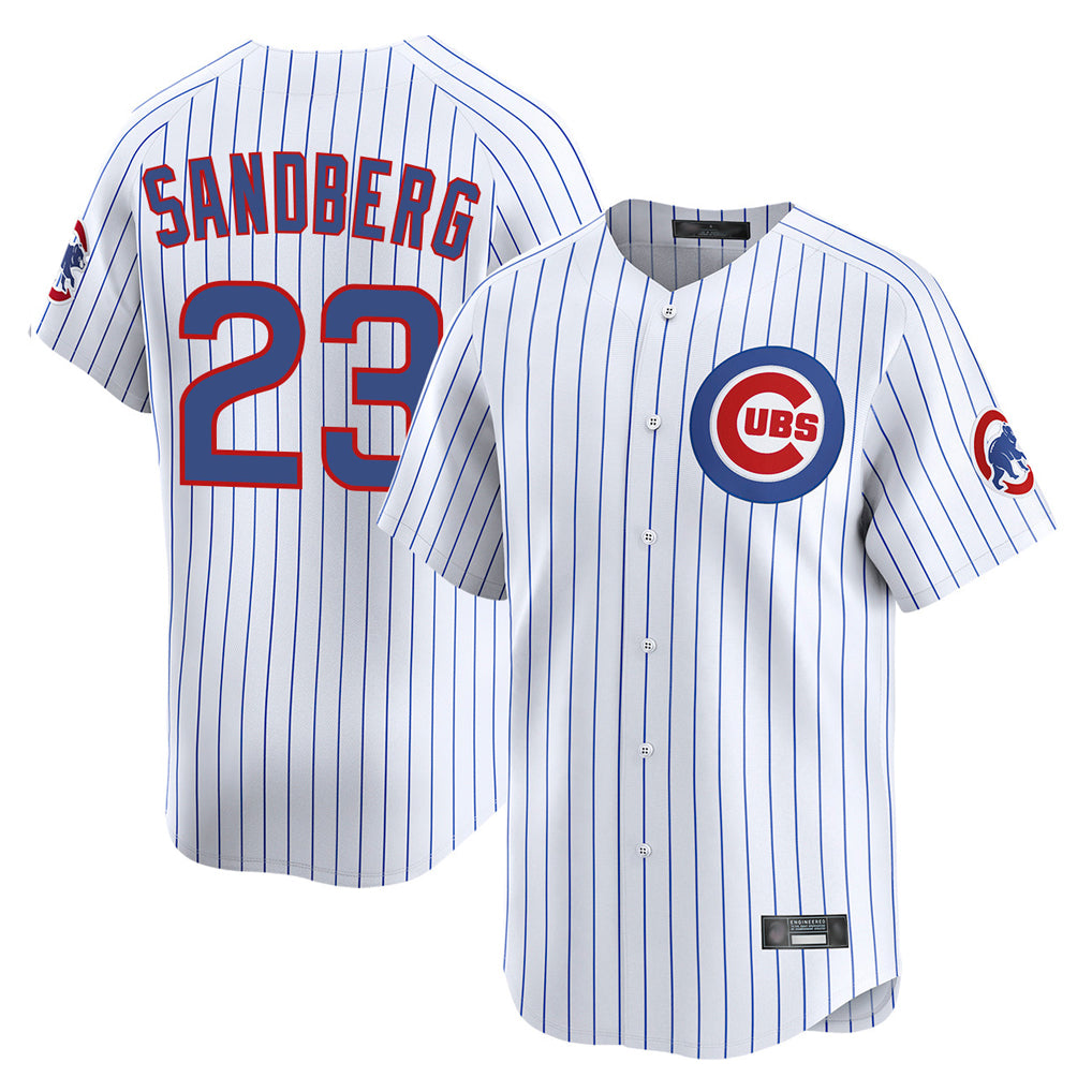 Boles C.Cubs #23 Ryne Sandberg Player White Pinstripe Vapor Premier Limited Home Stitched Jerseys
