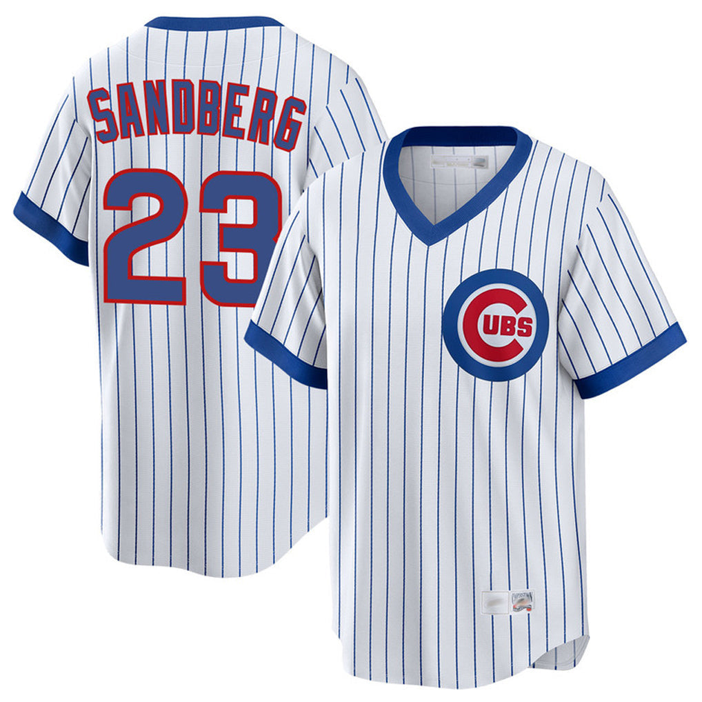 Boles C.Cubs #23 Ryne Sandberg Player White T-shirt Cooperstown Collection Limited Stitched Jerseys