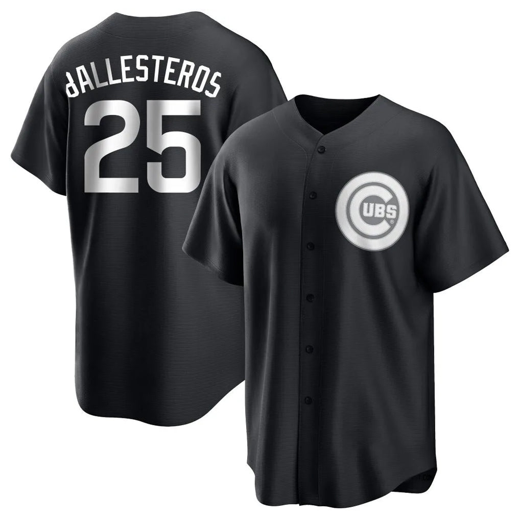 Boles C.Cubs #25 Mois¨¦s Ballesteros Player Black Game Stitched Jerseys