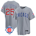 Boles C.Cubs #25 Mois¨¦s Ballesteros Player Gray 150th Anniversary Home Game Stitched Jerseys