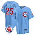 Boles C.Cubs #25 Mois¨¦s Ballesteros Player Light Blue 150th Anniversary Home Game Stitched Jerseys