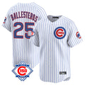 Boles C.Cubs #25 Mois¨¦s Ballesteros Player White 150th Anniversary Limited Home Game Stitched Jerseys