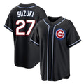 Boles C.Cubs #27 Seiya Suzuki Player Black Fashion Out Game Stitched Jerseys