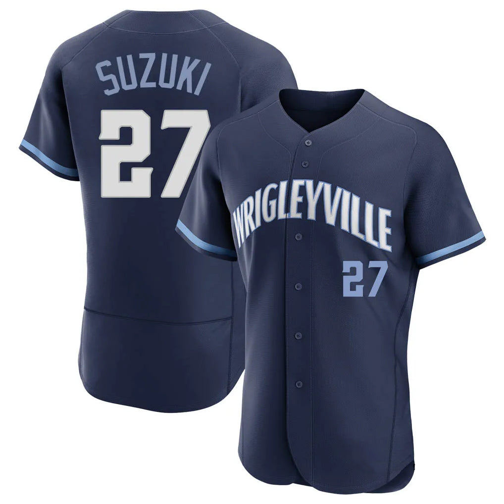 Boles C.Cubs #27 Seiya Suzuki Player Navy City Connect Limited Elite Home Stitched Jerseys