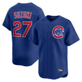 Boles C.Cubs #27 Seiya Suzuki Player Royal Limited Home Stitched Jerseys