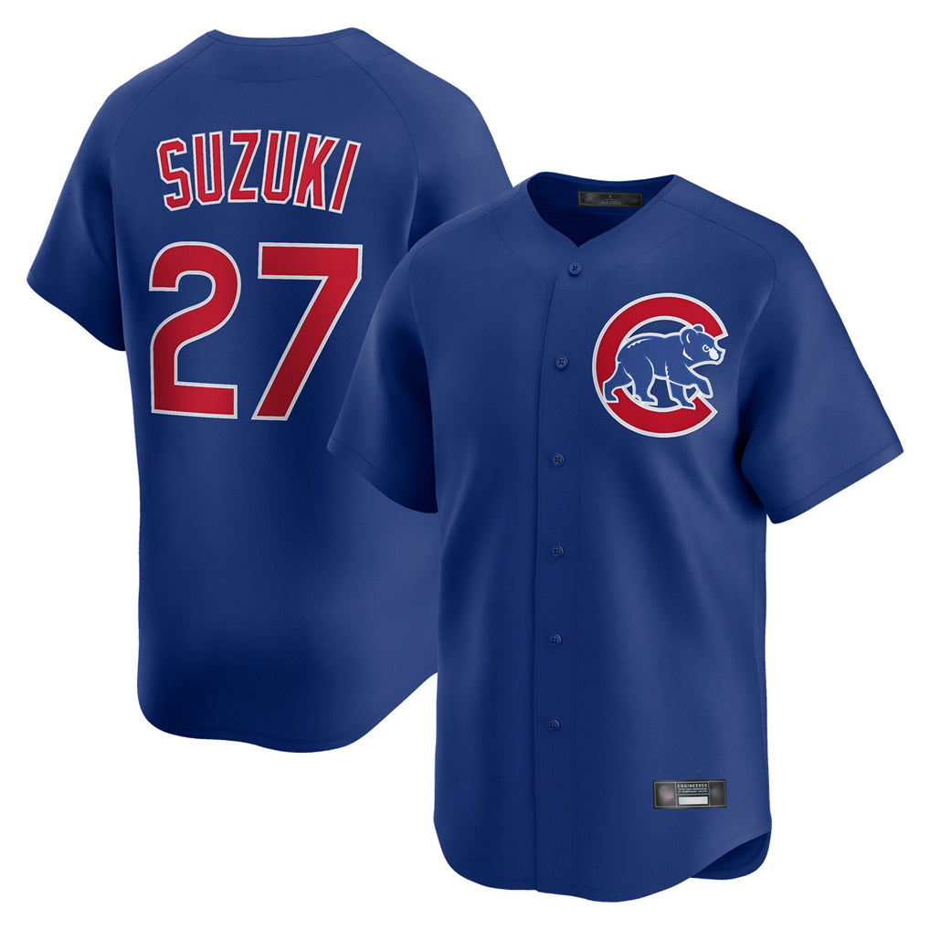 Boles C.Cubs #27 Seiya Suzuki Player Royal Limited Home Stitched Jerseys