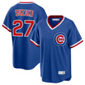Boles C.Cubs #27 Seiya Suzuki Player Royal T-shirt Cooperstown Collection Limited Stitched Jerseys
