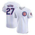 Boles C.Cubs #27 Seiya Suzuki Player White Limited Elite Home Game Stitched Jerseys