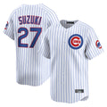 Boles C.Cubs #27 Seiya Suzuki Player White Limited Home Game Stitched Jerseys