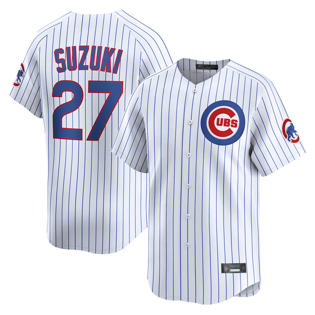 Boles C.Cubs #27 Seiya Suzuki Player White Limited Home Game Stitched Jerseys