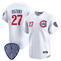 Boles C.Cubs #27 Seiya Suzuki Player White Vapor Premier Limited Home Stitched Jerseys