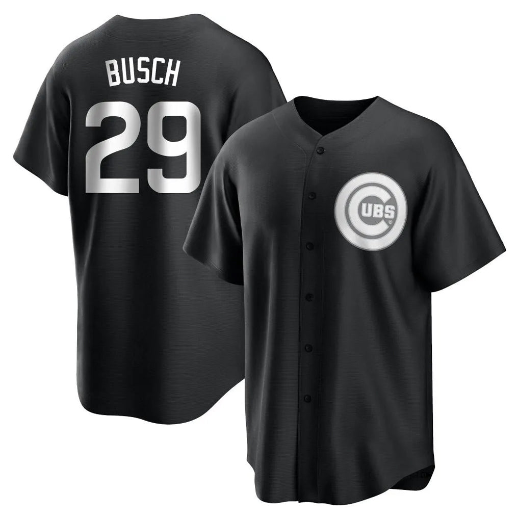 Boles C.Cubs #29 Michael Busch Player Black Game Stitched Jerseys
