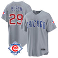 Boles C.Cubs #29 Michael Busch Player Gray 150th Anniversary Home Game Stitched Jerseys
