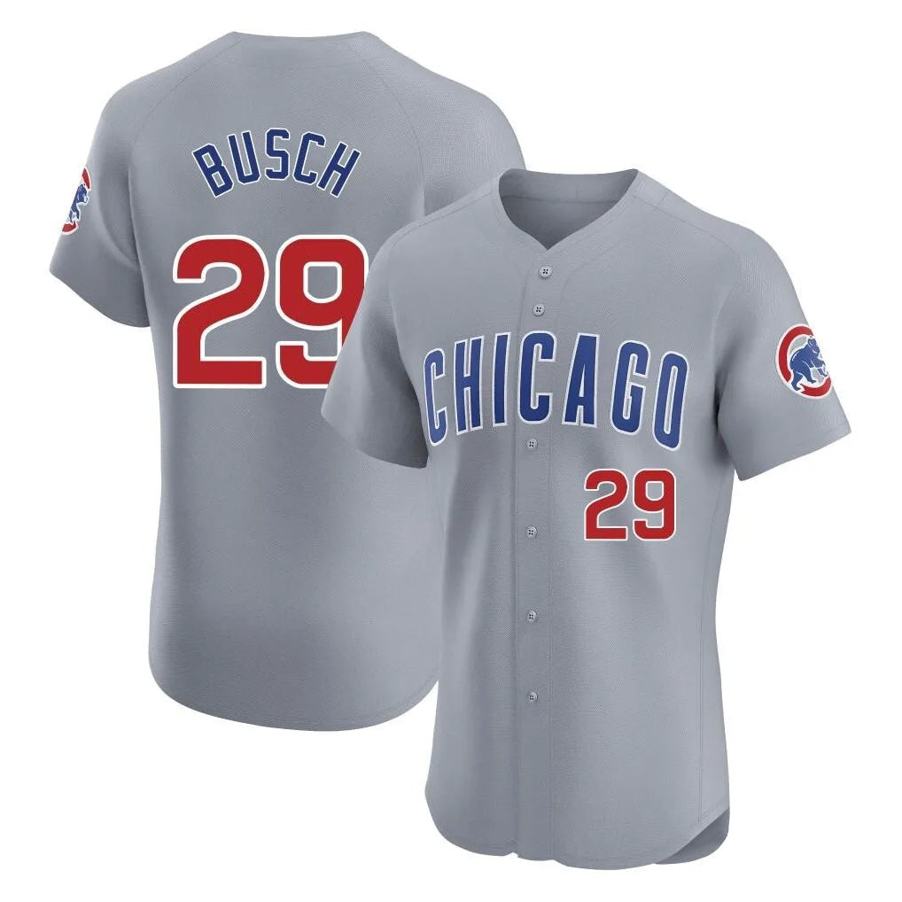 Boles C.Cubs #29 Michael Busch Player Gray Road Limited Elite Home Stitched Jerseys