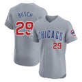 Boles C.Cubs #29 Michael Busch Player Gray Road Limited Elite Home Stitched Jerseys