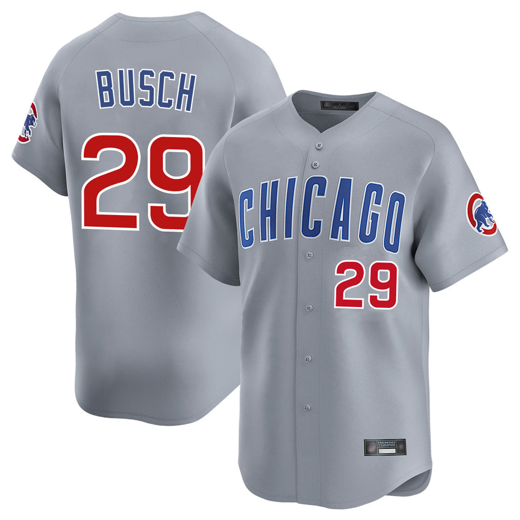 Boles C.Cubs #29 Michael Busch Player Gray Road Limited Home Stitched Jerseys