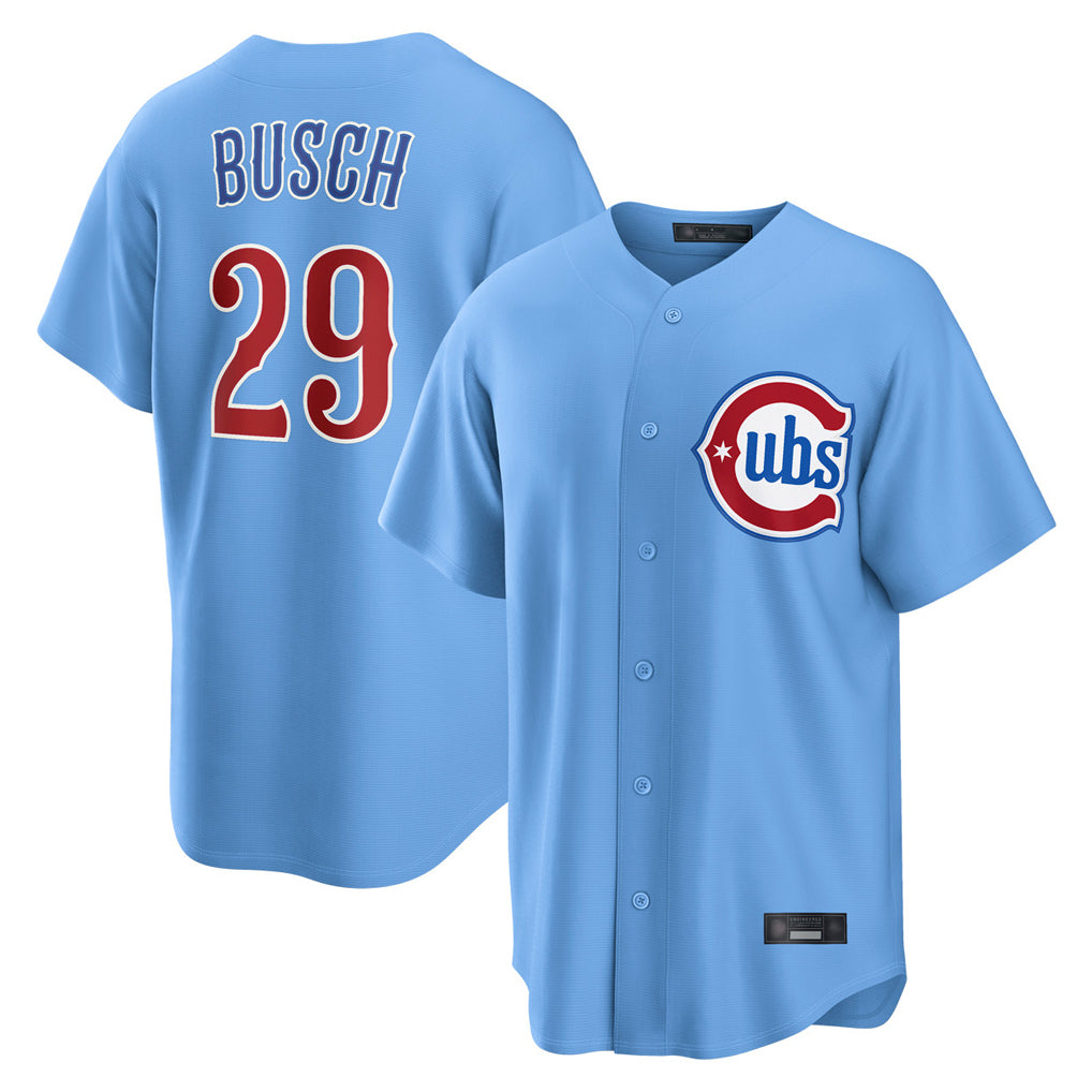 Boles C.Cubs #29 Michael Busch Player Light Blue Home Game Stitched Jerseys