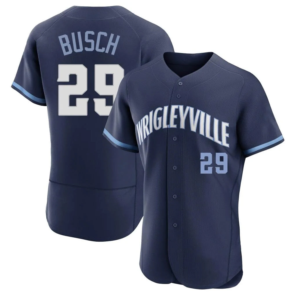 Boles C.Cubs #29 Michael Busch Player Navy City Connect Limited Elite Home Stitched Jerseys