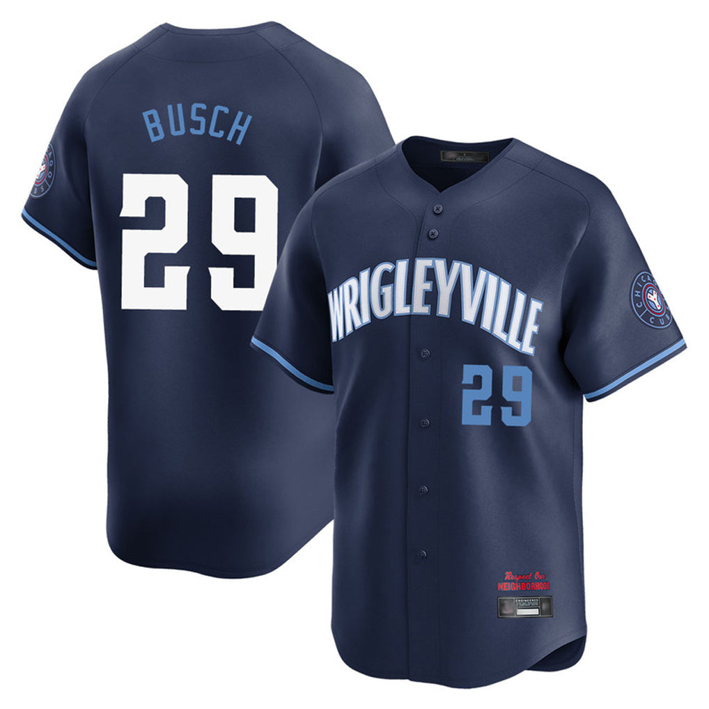 Boles C.Cubs #29 Michael Busch Player Navy City Connect Limited Home Stitched Jerseys