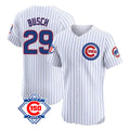 Boles C.Cubs #29 Michael Busch Player White 150th Anniversary Limited Elite Home Game Stitched Jerseys