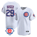 Boles C.Cubs #29 Michael Busch Player White 150th Anniversary Limited Home Game Stitched Jerseys