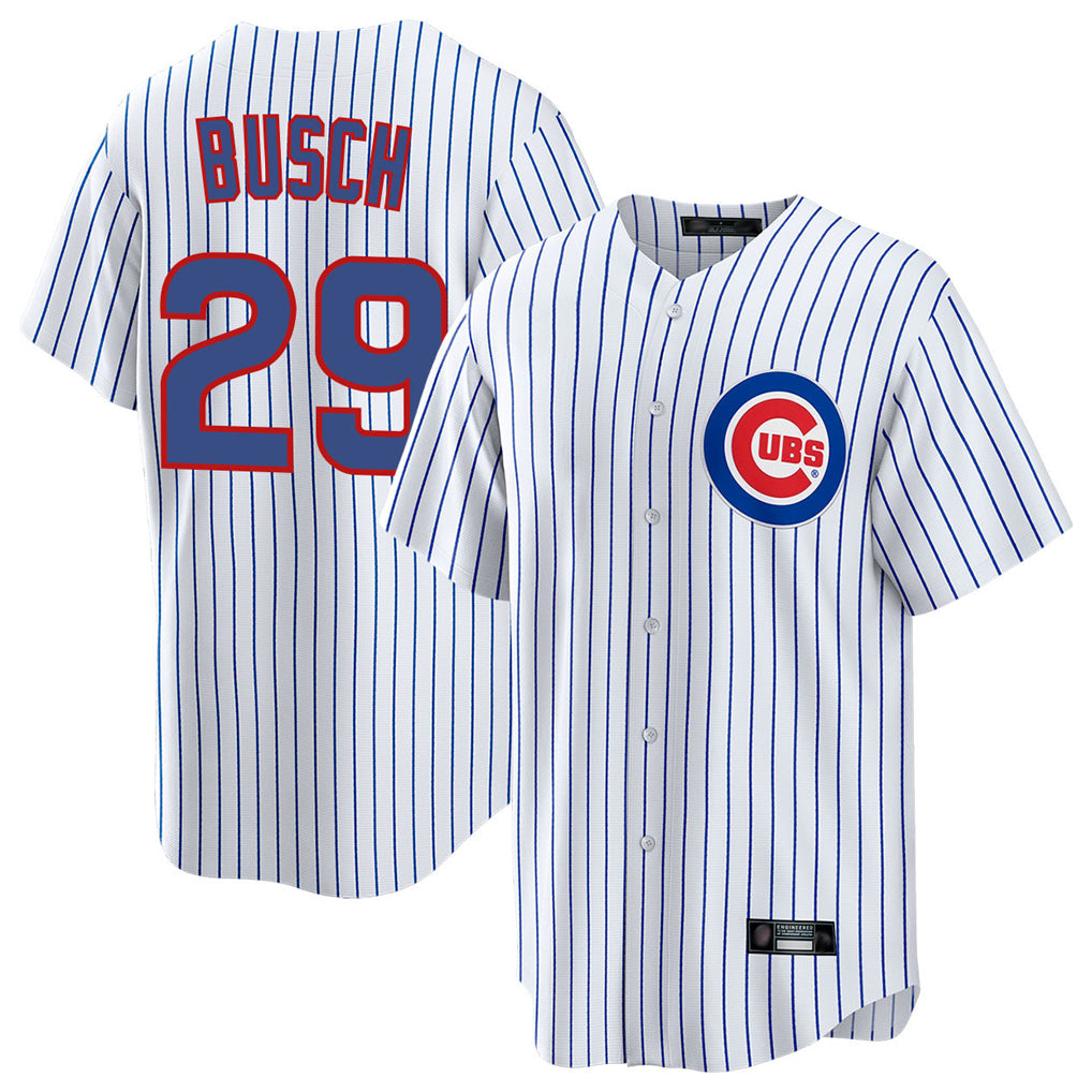 Boles C.Cubs #29 Michael Busch Player White Game Home Stitched Jerseys