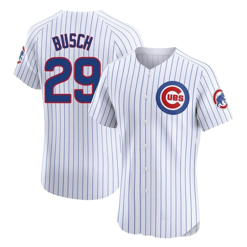 Boles C.Cubs #29 Michael Busch Player White Limited Elite Home Game Stitched Jerseys