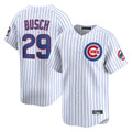 Boles C.Cubs #29 Michael Busch Player White Limited Home Game Stitched Jerseys