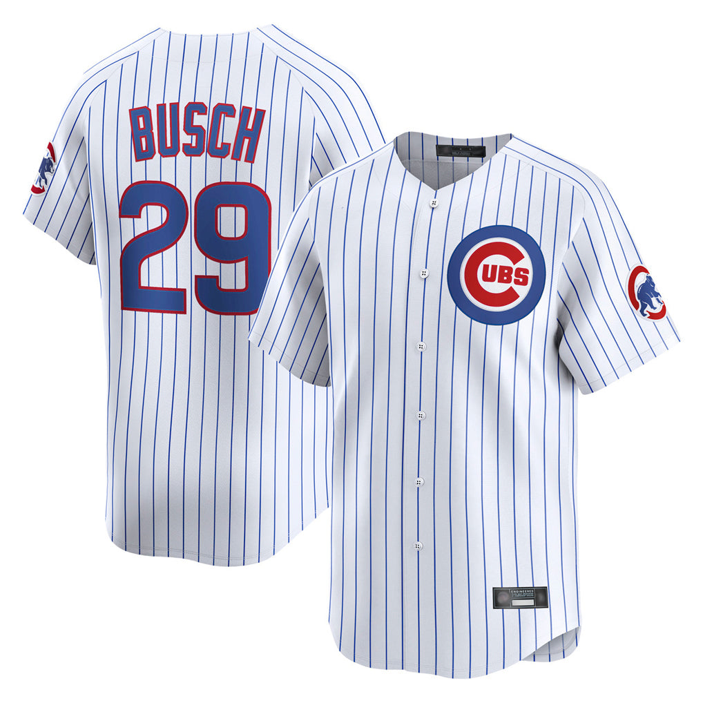 Boles C.Cubs #29 Michael Busch Player White Limited Home Game Stitched Jerseys