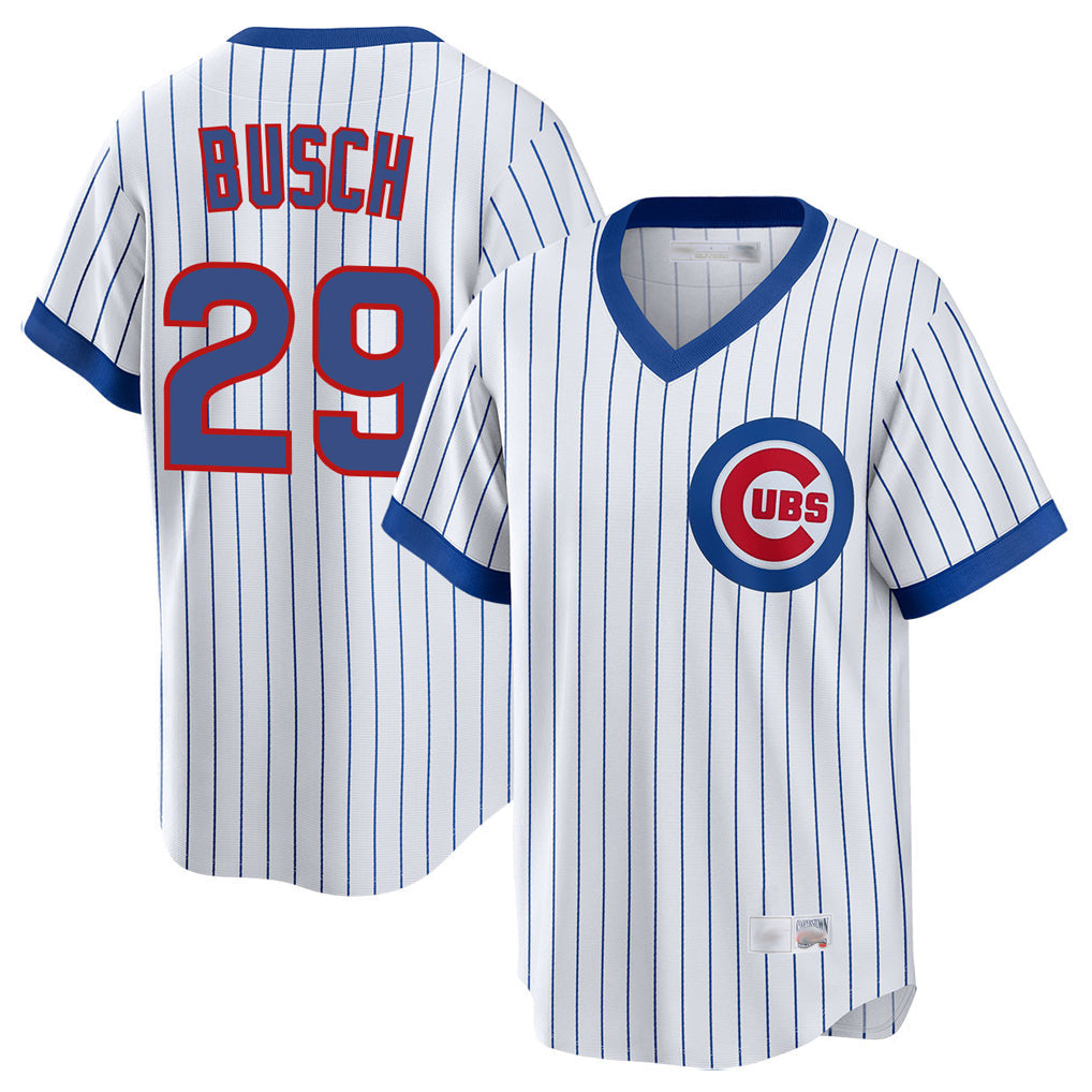 Boles C.Cubs #29 Michael Busch Player White T-shirt Cooperstown Collection Limited Stitched Jerseys