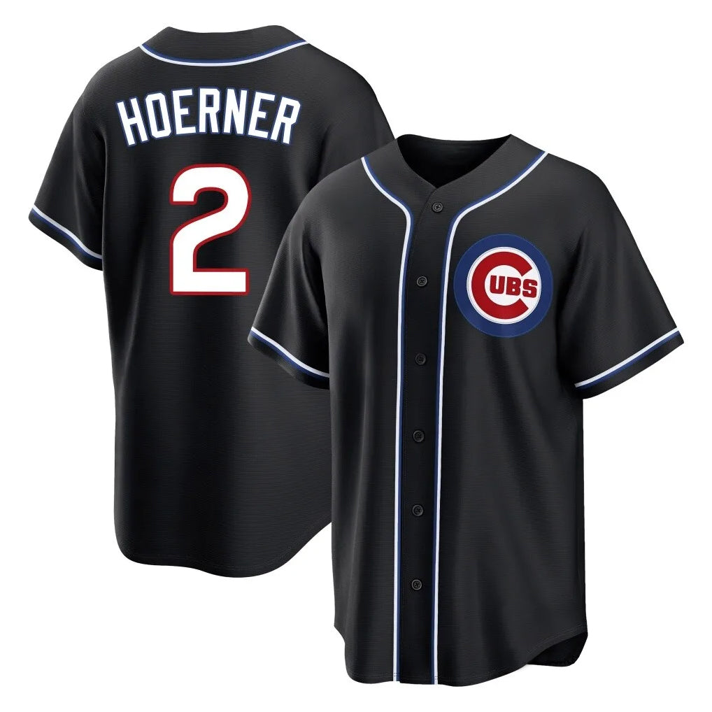 Boles C.Cubs #2 Nico Hoerner Player Black Fashion Out Game Stitched Jerseys