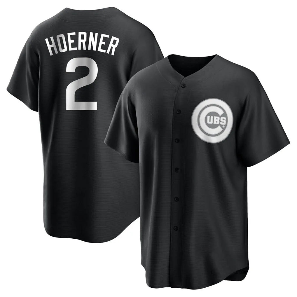 Boles C.Cubs #2 Nico Hoerner Player Black Game Stitched Jerseys