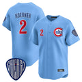 Boles C.Cubs #2 Nico Hoerner Player Blue Vapor Premier Limited Home Stitched Jerseys