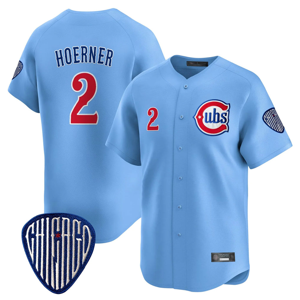 Boles C.Cubs #2 Nico Hoerner Player Blue Vapor Premier Limited Home Stitched Jerseys