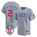 Boles C.Cubs #2 Nico Hoerner Player Gray Road 150th Anniversary Limited Home Stitched Jerseys