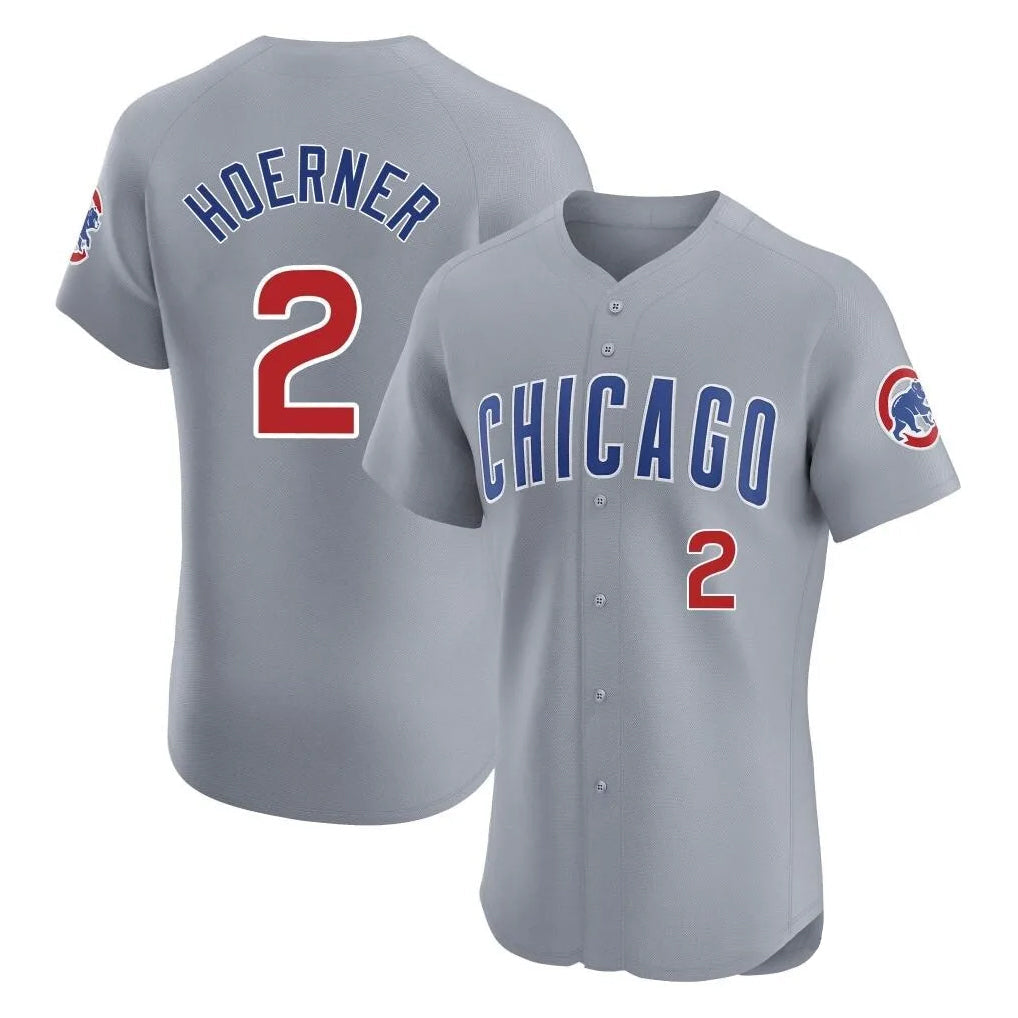 Boles C.Cubs #2 Nico Hoerner Player Gray Road Limited Elite Home Stitched Jerseys