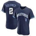 Boles C.Cubs #2 Nico Hoerner Player Navy City Connect Limited Elite Home Stitched Jerseys