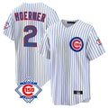 Boles C.Cubs #2 Nico Hoerner Player White 150th Anniversary Home Game Stitched Jerseys