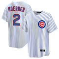 Boles C.Cubs #2 Nico Hoerner Player White Game Home Stitched Jerseys
