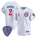 Boles C.Cubs #2 Nico Hoerner Player White Pinstripe Vapor Premier Limited Home Stitched Jerseys
