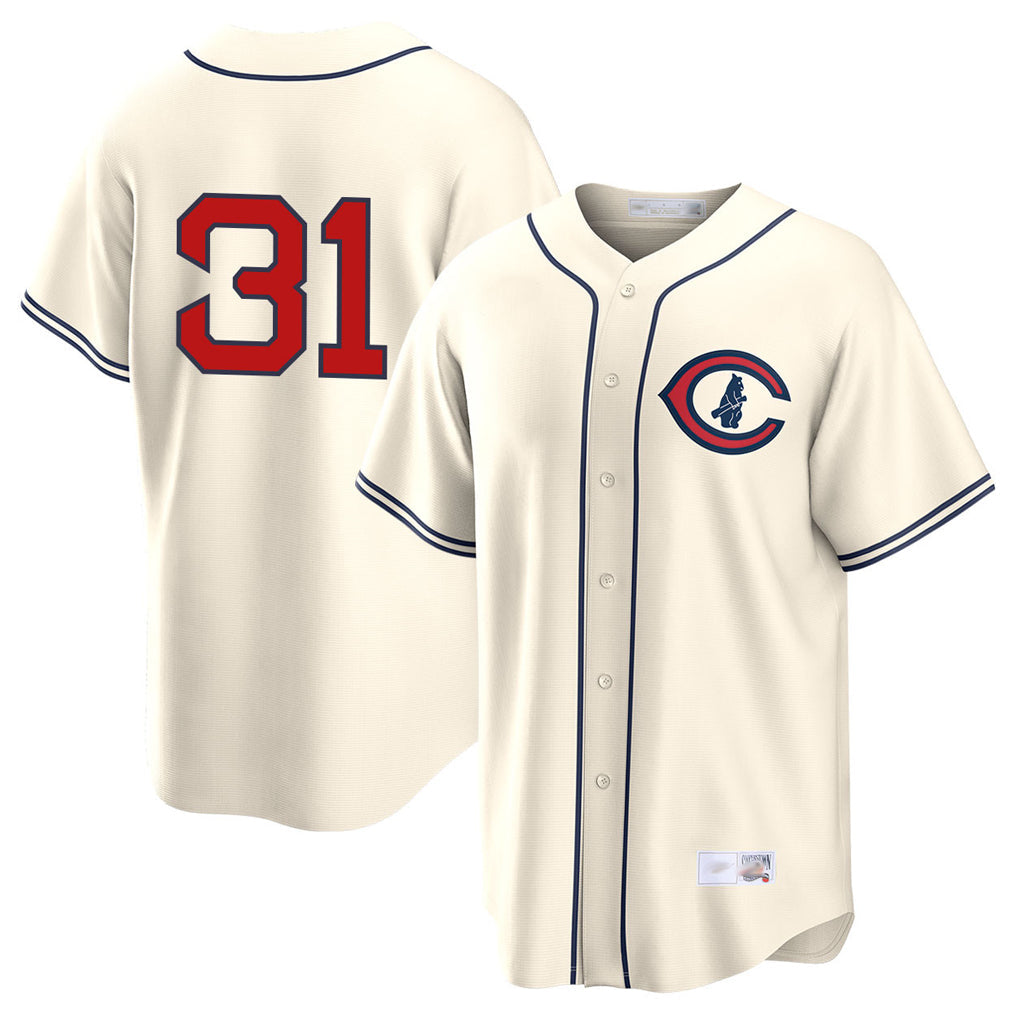 Boles C.Cubs #31 Greg Maddux Player Cream Field of Dreams Home Game Stitched Jerseys