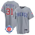 Boles C.Cubs #31 Greg Maddux Player Gray 150th Anniversary Home Game Stitched Jerseys
