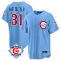 Boles C.Cubs #31 Greg Maddux Player Light Blue 150th Anniversary Home Game Stitched Jerseys