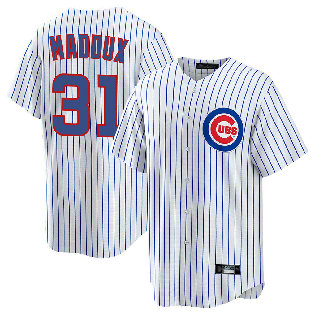 Boles C.Cubs #31 Greg Maddux Player White Game Home Stitched Jerseys