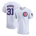 Boles C.Cubs #31 Greg Maddux Player White Limited Elite Home Game Stitched Jerseys